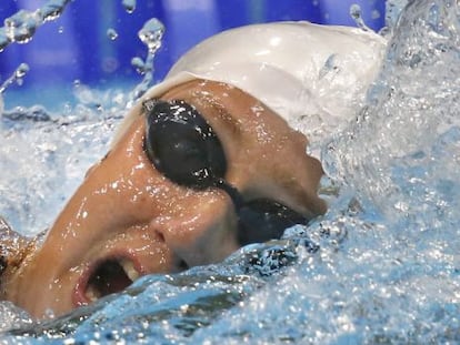 Mireia Belmonte, durante la final de los 800m libre.