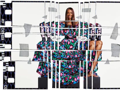 Iman, en la campa&ntilde;a de Kenzo x H&amp;M.