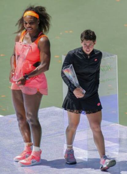 Serena y Carla, tras la final de Miami