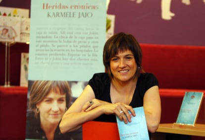 Karmele Jaio, ayer, durante la presentación de su libro en Bilbao.