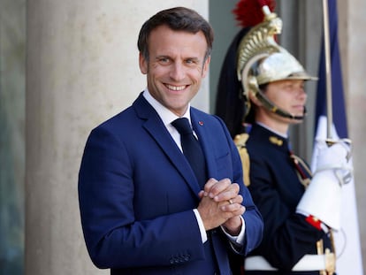 Emmanuel Macron, este jueves en el Elíseo.