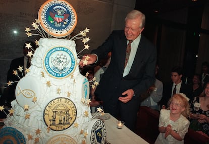 Jimmy Carter, durante la celebración de su 70º cumpleaños en Atlanta, Georgia,en octubre de 1994. 