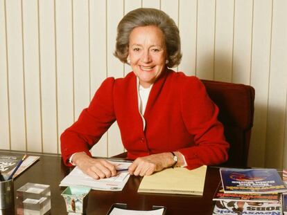 Katherine Graham, en su despacho en 1980.