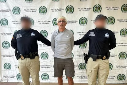 El español Javier F. M., alias 'El Choki', uno de los pederastas detenidos en la 'Operación Peluche', en una imagen facilitada por la Policía Nacional de Colombia tras su arresto el pasado 26 de julio.