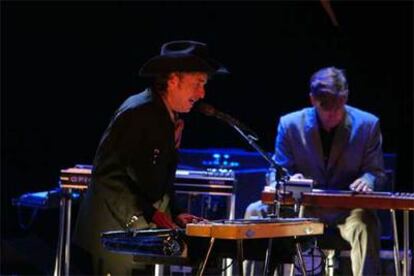 Bob Dylan, durante su actuación en Calella de Palafrugell.