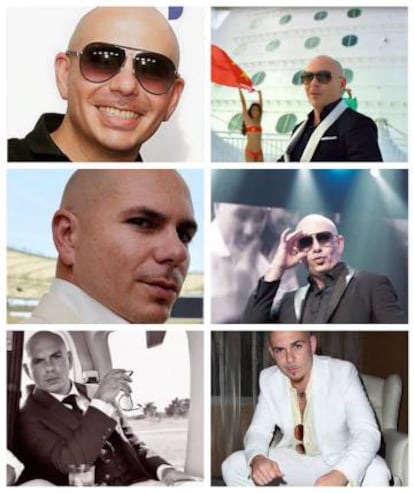 Una selección de seis de los muchos primeros planos que Pitbull se preocupa en compartir en su Instagram.