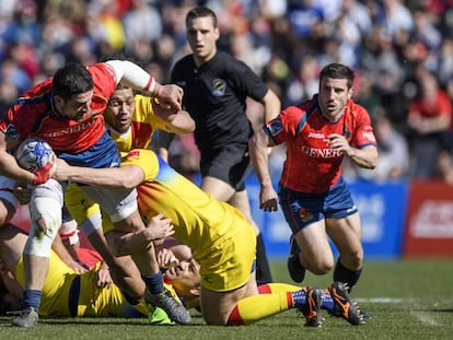 Acci&oacute;n del partido Espa&ntilde;a - Ruman&iacute;a.