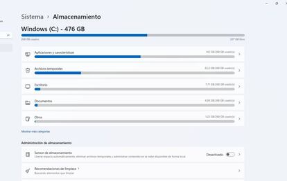 Archivos temporales en Windows 11