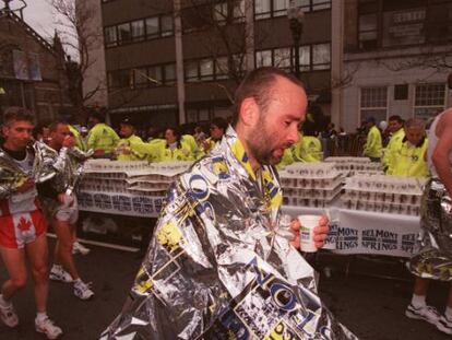&ldquo;Finisher&rdquo; da maratona de Boston.
 