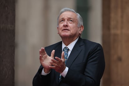 El presidente de México, Andrés Manuel López Obrador, en Palacio Nacional en mayo pasado.