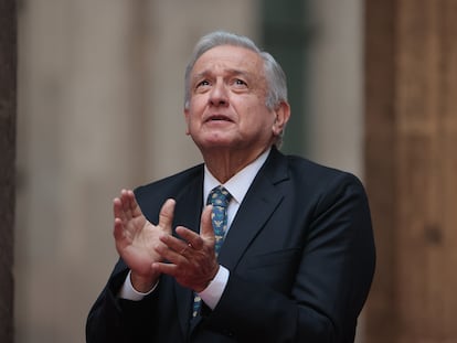 El presidente de México, Andrés Manuel López Obrador, en Palacio Nacional en mayo pasado.