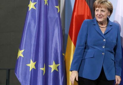 Angela Merkel, ayer en Berlín