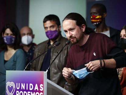 Pablo Iglesias anuncia su retirada de la política, el pasado martes.