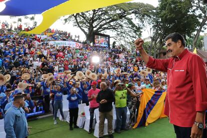 El presidente de Venezuela, Nicolás Maduro, durante un acto este miércoles en Caracas (Venezuela).