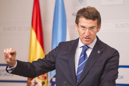 Feijóo tras la reunión del Consello