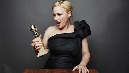 Patricia Arquette, amb el Globus d'Or.