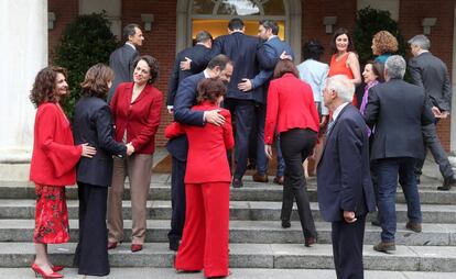 Primera reunión del Consejo de ministros del Gobierno de Sánchez, el 8 de junio.