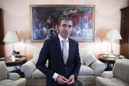 Anders Fogh Rasmussen, este jueves en Madrid.