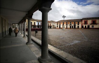 Plaza de Navalcarnero bajo la que est&aacute;n las cuevas en cuyo presupuesto el Estado ha detectado irregularidades. 