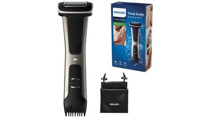 La Philips serie 7000 es una afeitadora corporal para hombre que incluye un cabezal de recorte y es apta para la ducha. En oferta por el Amazon Prime Day.