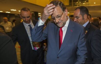Rajoy, tras la presentación de Madrid 2020.