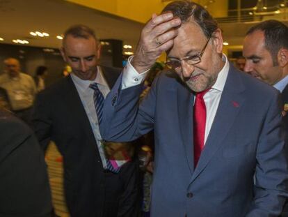 Rajoy, tras la presentaci&oacute;n de Madrid 2020.