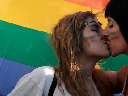 Gay Pride parade in central Athens, Saturday, June 14, 2014