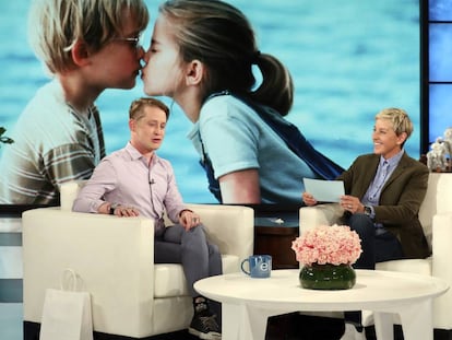 Macaulay Culkin con Ellen DeGeneres durante la entrevista que concedió el pasado lunes.