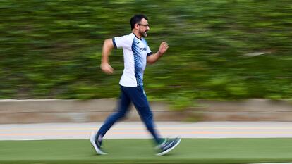 García Bragado, entrenándose en el CAR de Sant Cugat.