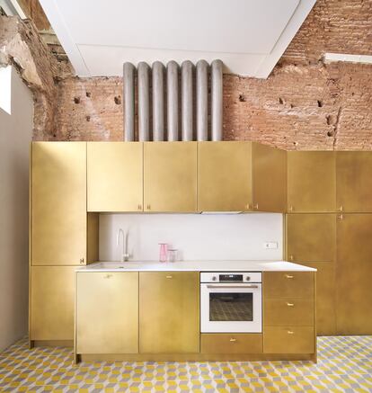 La cocina, otro de los espacios de inspiración cinematográfica diseñados por Raúl Sánchez.