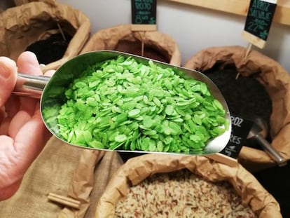 El típico arroz verde de toda la vida