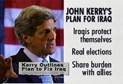 Un momento del último anuncio lanzado por John Kerry, en el que afirma ser capaz de dar una nueva dirección a Irak.