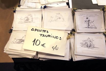 Hubo un tiempo en que las crónicas taurinas se contaban con un simple boceto. Apuntes taurinos por el módico precio de 10 euros cada dibujo.