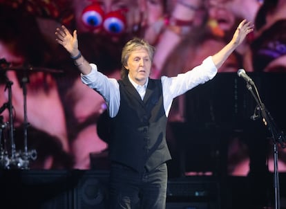 Paul McCartney en el Festival de Glastonbury en 2022