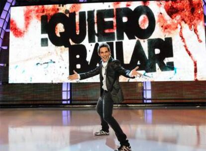 Josep Lobató en el plató de <i>Quiero bailar.</i>