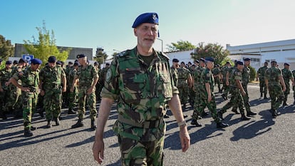 Henrique Gouveia e Melo, en su etapa de jefe del Estado Mayor de la Armada, en la base militar de Figo Maduro (Portugal) en 2022.