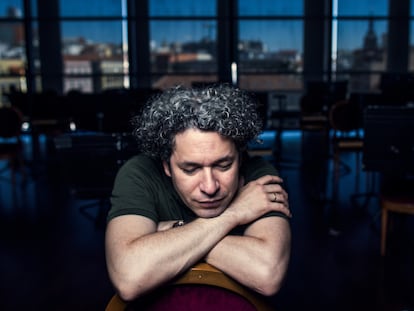 El director de orquesta Gustavo Dudamel, en el Teatro Real de Madrid en septiembre de 2020.