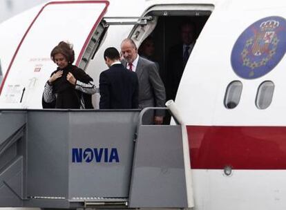 Los Reyes, ayer en el aeropuerto Kastrup de Copenhague.