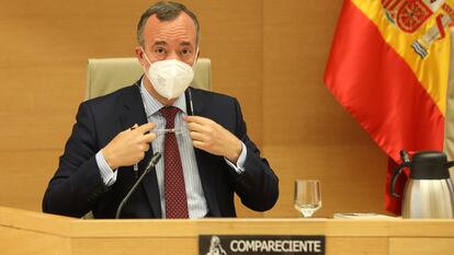 Francisco Martínez, ex secretario de Estado de Seguridad, durante una comparecencia en el Congreso por la Operación Kitchen, en 2021.