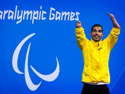 Daniel Dias na Paralimpíada de Londres, em 2012, quando ganhou seis medalhas de ouro.