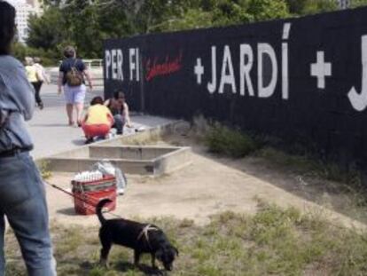 La valla del solar de Jesuitas en una foto 2011.