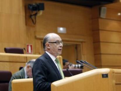 Montoro, durante su intervención hoy en el pleno del Senado.