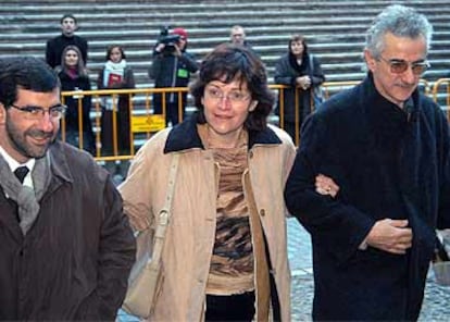 Maria Àngels Feliu, a su llegada a la Audiencia de Girona.