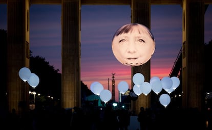 Acto organizado en Berlín (Alemania) por la 'One Campaign' para llamar la atención de la ONU sobre el desarrollo sostenible y la lucha contra la pobreza extrema antes de que la canciller Angela Merkel visite Nueva York (EE UU), donde se encuentra la sede de Naciones Unidas.