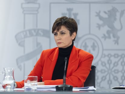 La ministra de Política Territorial y portavoz del Gobierno, Isabel Rodríguez, durante una rueda de prensa del Consejo de Ministros.