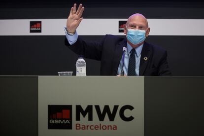 John Hoffman, en el anuncio en septiembre de 2020, del aplazamiento del MWC21 hasta el 28 de junio. 