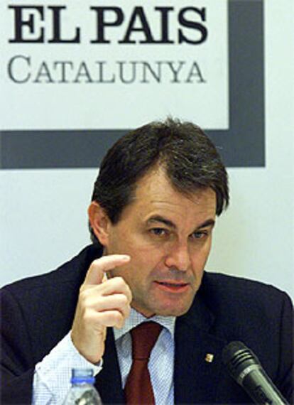 Artur Mas, durante su intervención en el Aula EL PAÍS.