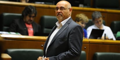 Pastor en la sesión de control de la Cámara vasca en mayo de 2014.