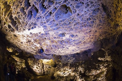 Formaciones de calcita en el Parque Nacional de la Cueva del Viento, Dakota del Sur.