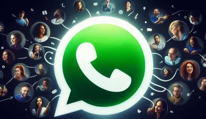 Logo de WhatsApp con personas